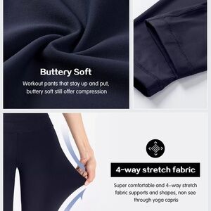 Leggings with Pockets Women High Waisted Buttery Soft Yoga Pants 28 in